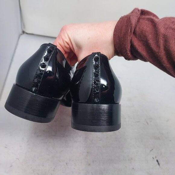 CHRISTIAN LOUBOUTIN MENS Marco Spike Patent Suede Lace Up Derby Shoe - Picture 6 of 11